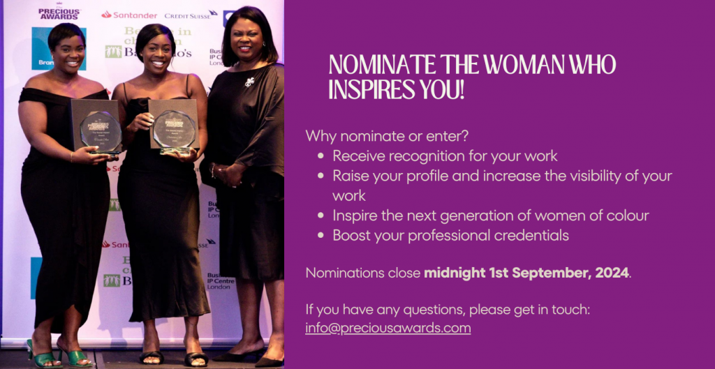 information on why you should nominate or enter the precious awards