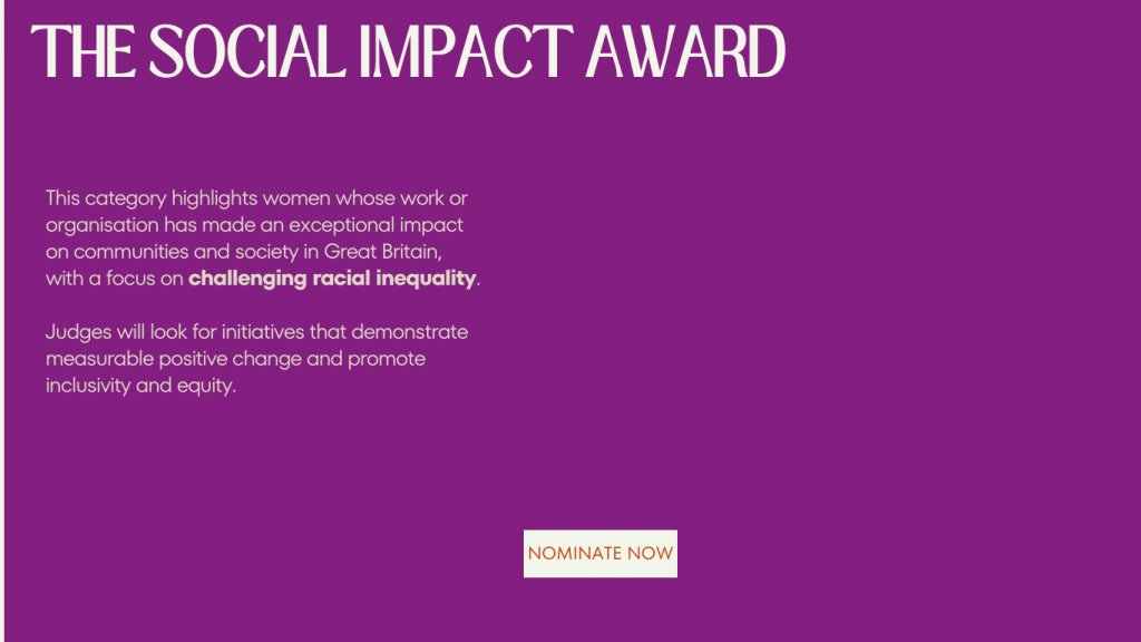 nomination criteria for the social impact category